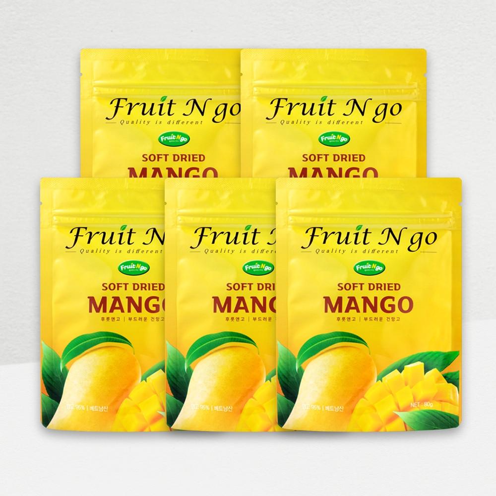 부드러운 베트남 건조망고 건망고 말린망고 망고말랭이 400g (80g x 5봉)