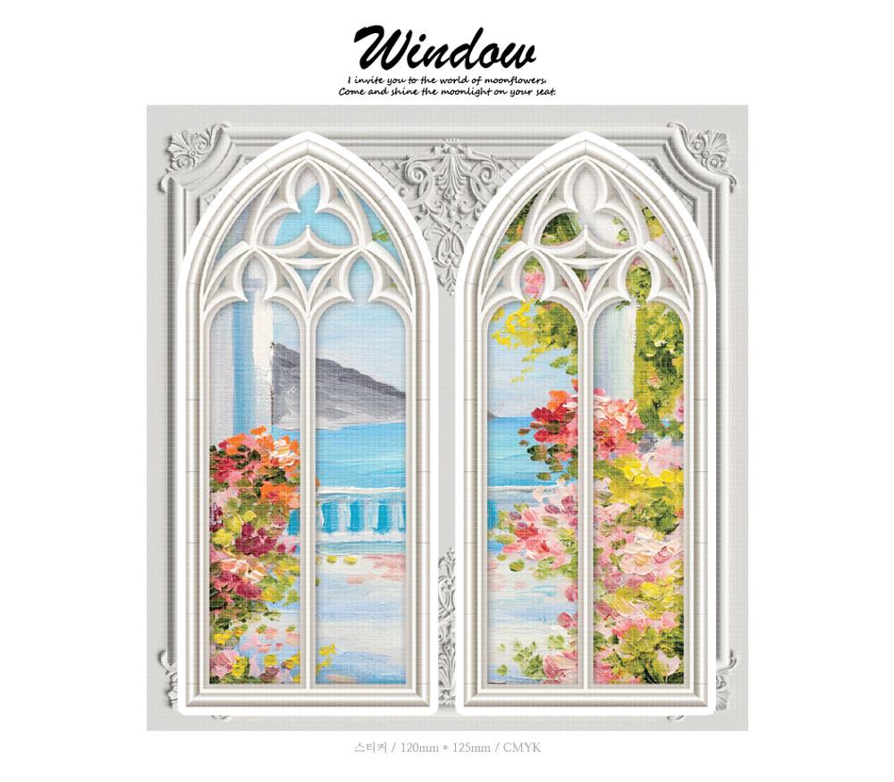 윈도우 ver4 대형 인스 스티커 / 저널 꾸미기 콜라주 빈티지 다꾸 문구 [나나쓰]