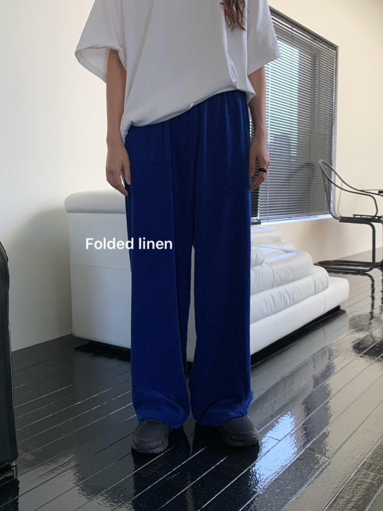 (블루당일)Vasil 바질 테디 팬츠 골덴 밴딩 와이드 팬츠(3color)