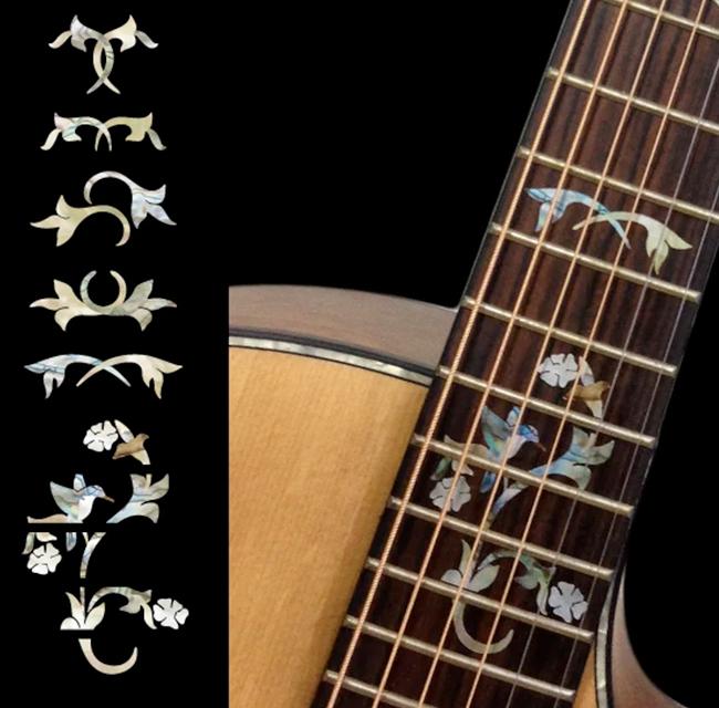 인레이 스티커 (프렛 마커) - Winding Vine & Bird Cindy (No.122)