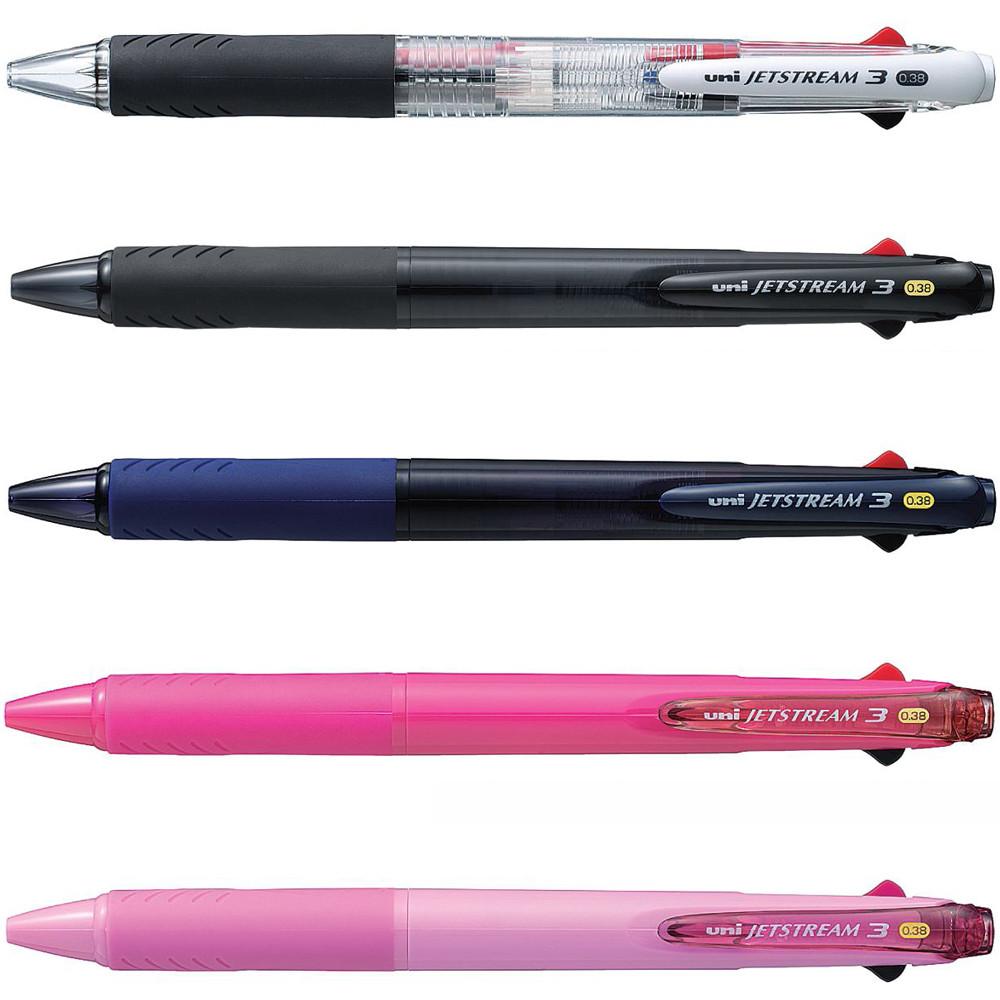 유니 제트스트림 3색 볼펜 멀티펜 SXE3-400-38 0.38mm 낱개 다색펜