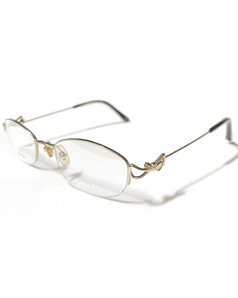 [중고] GALLAN 겔랑 큐빅 리본 디테일 반무테 빈티지안경