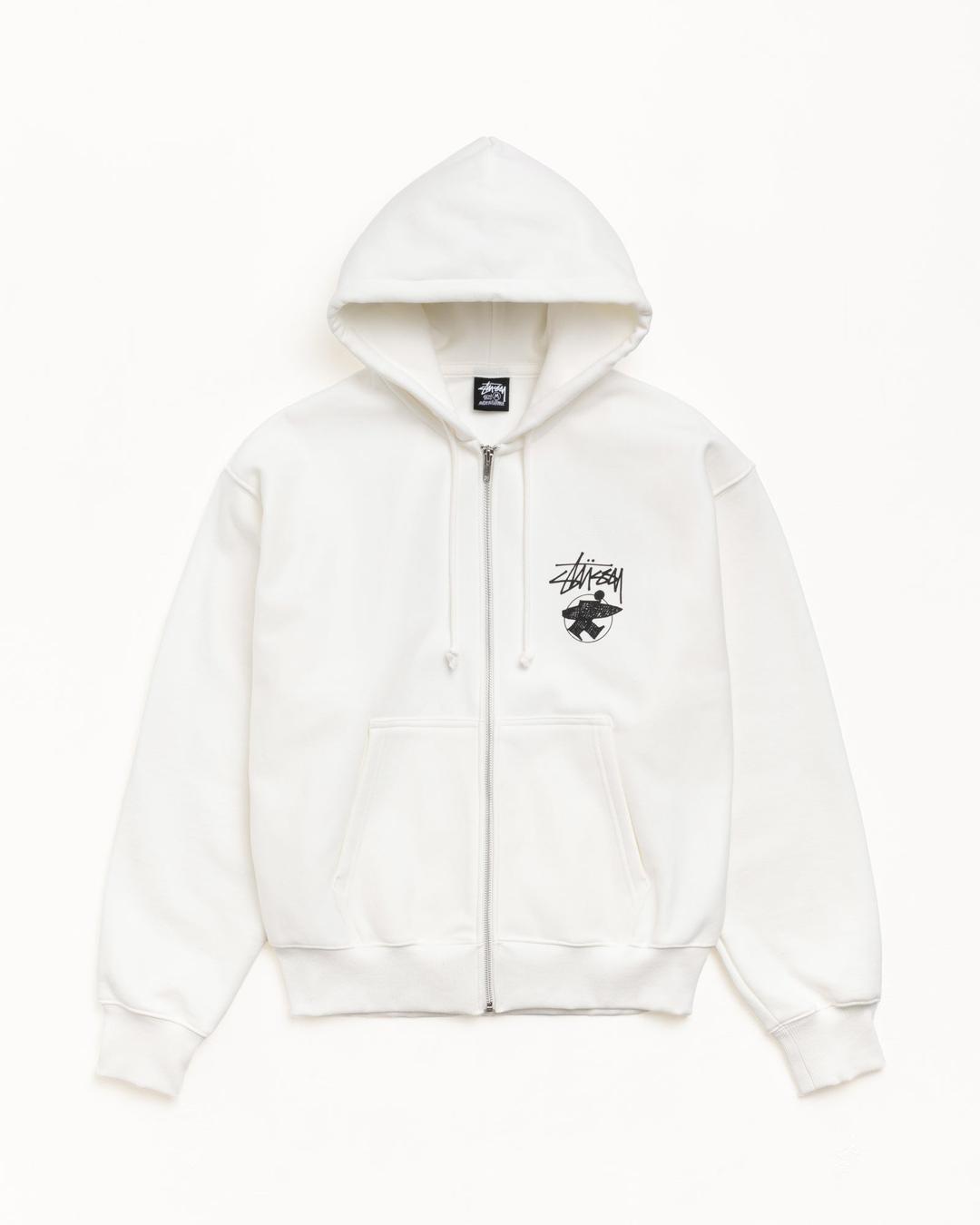 LONG HAUL ZIP HOODIE - Off White / S