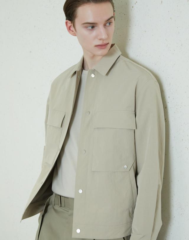 베이지 《Washed》 셔켓