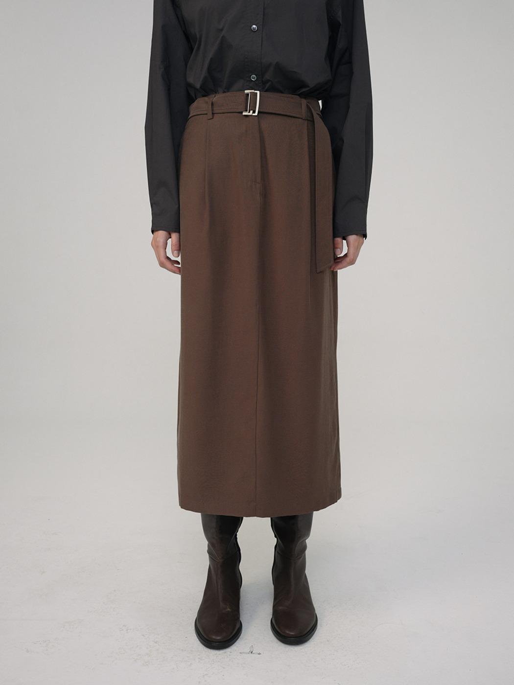 [유튜버PICK][11/4예약배송]Pin-Tuck Long Skirt (2color)
