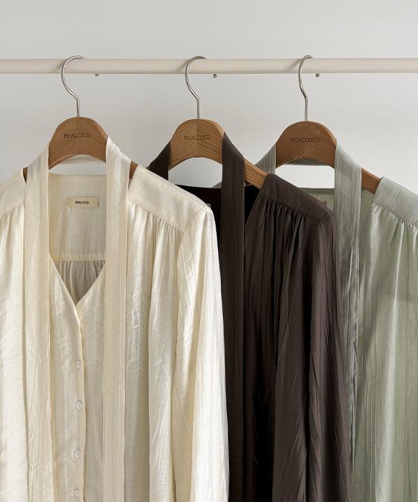 리얼코코 [단독] [1만장돌파🏆/made] 벨리아 타이 블라우스