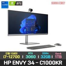 HP ENVY 34-c1000KR/12세대 i7/RTX 3060/21대9 5K WUHD/32GB/1TB/일체형PC