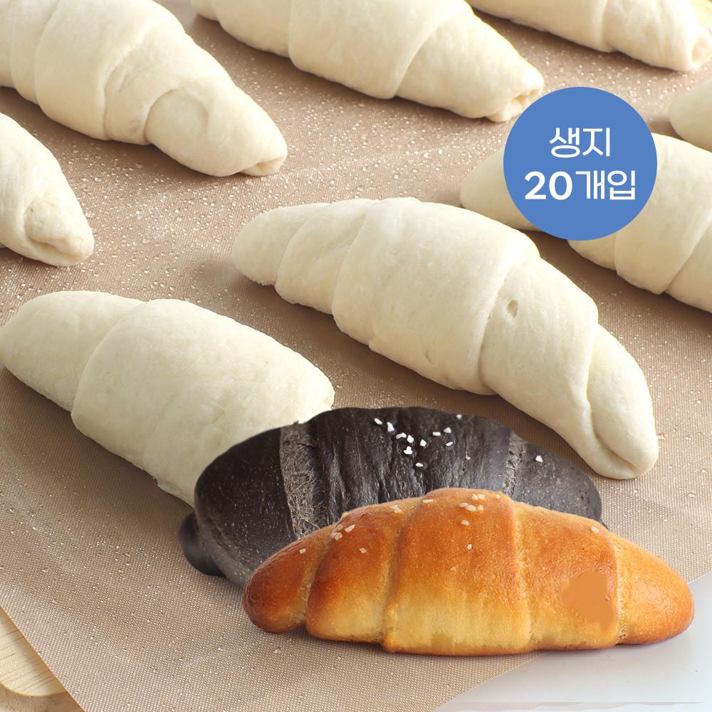 소금빵 80g 20개입 총1.6kg 냉동생지 시오빵 대용량 카페 디저트 납품 펄소금 포함