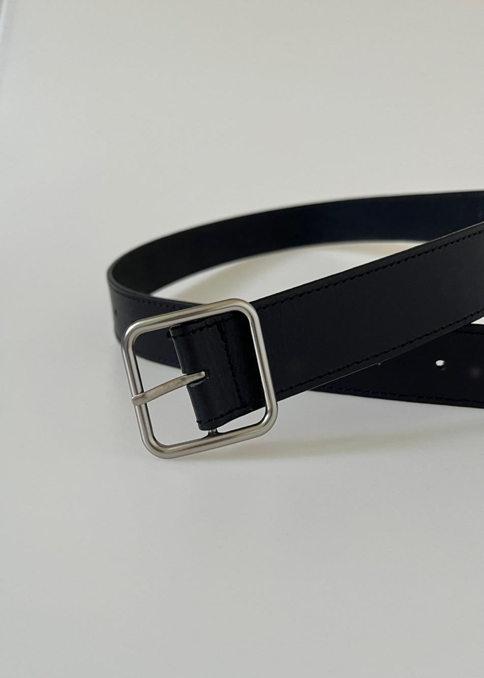 [소가죽100%] 플랫 실버 벨트 *입고지연