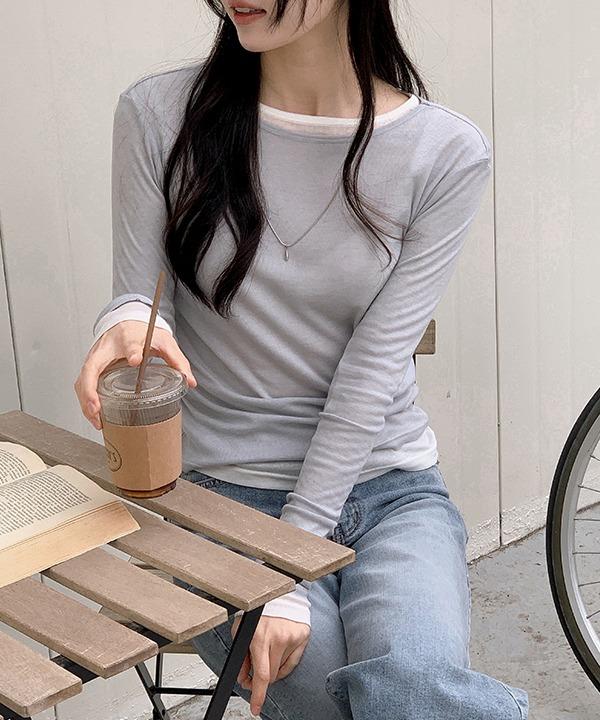 [MADE][자체제작]슈아 텐셀 레이어드 여리 베이직 긴팔 티셔츠 (6color)