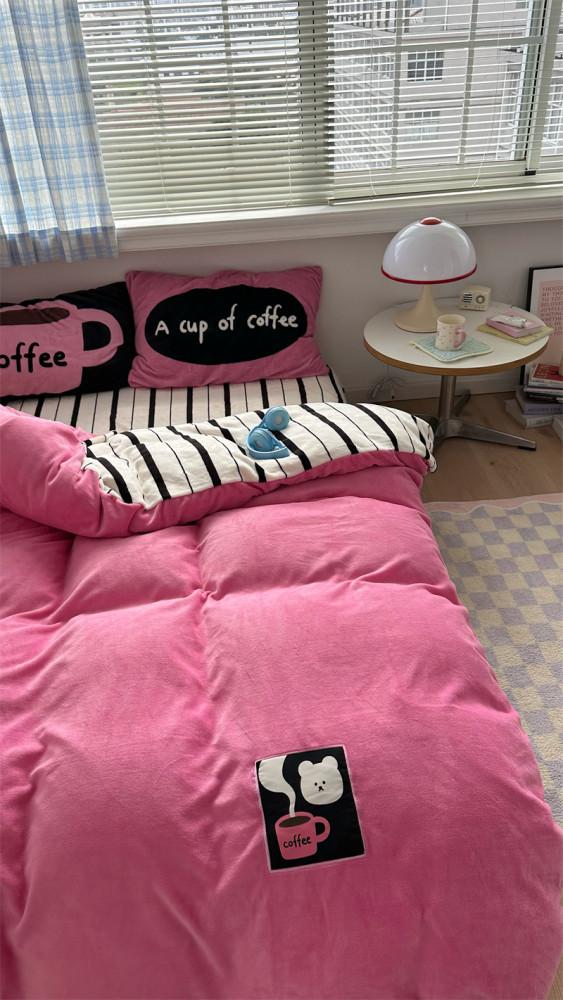 7type 러블리 극세사 이불 커버 시트 세트 베딩세트