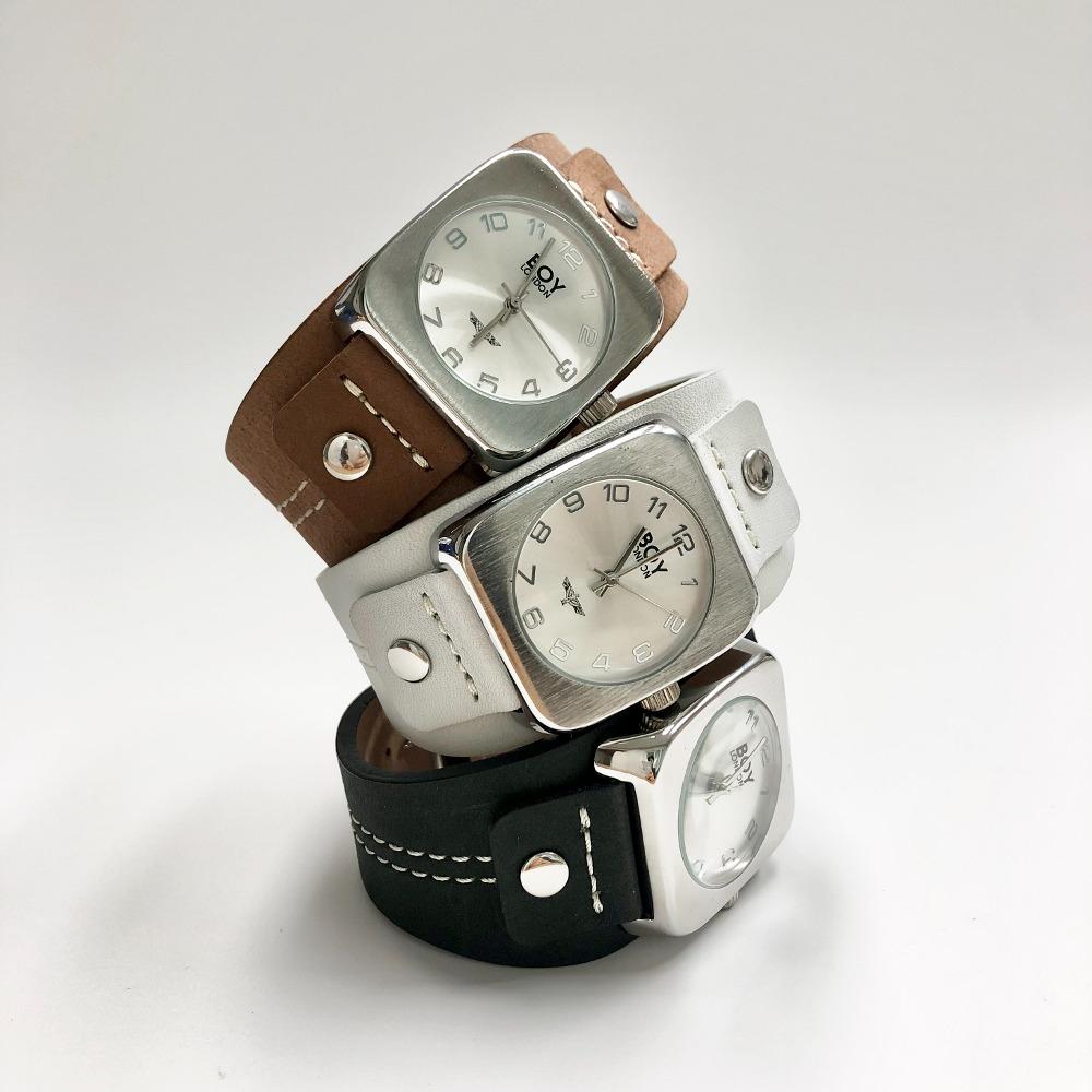 BOY LONDON Square bold leather watch (3 Color)