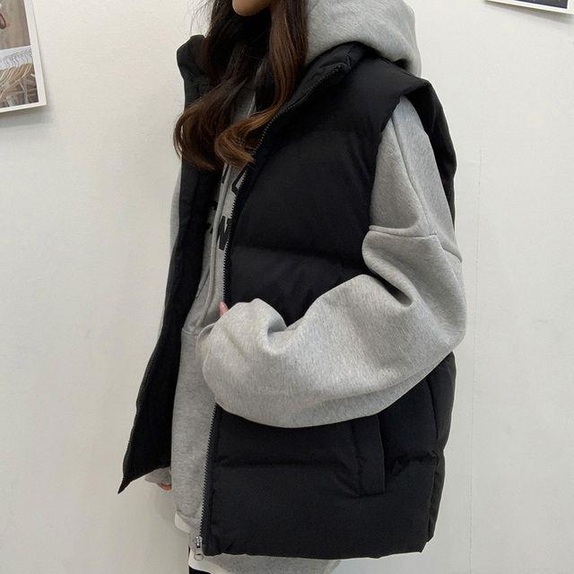 [남녀공용/웰론!] 리얼 도톰 패딩 조끼 (4color)