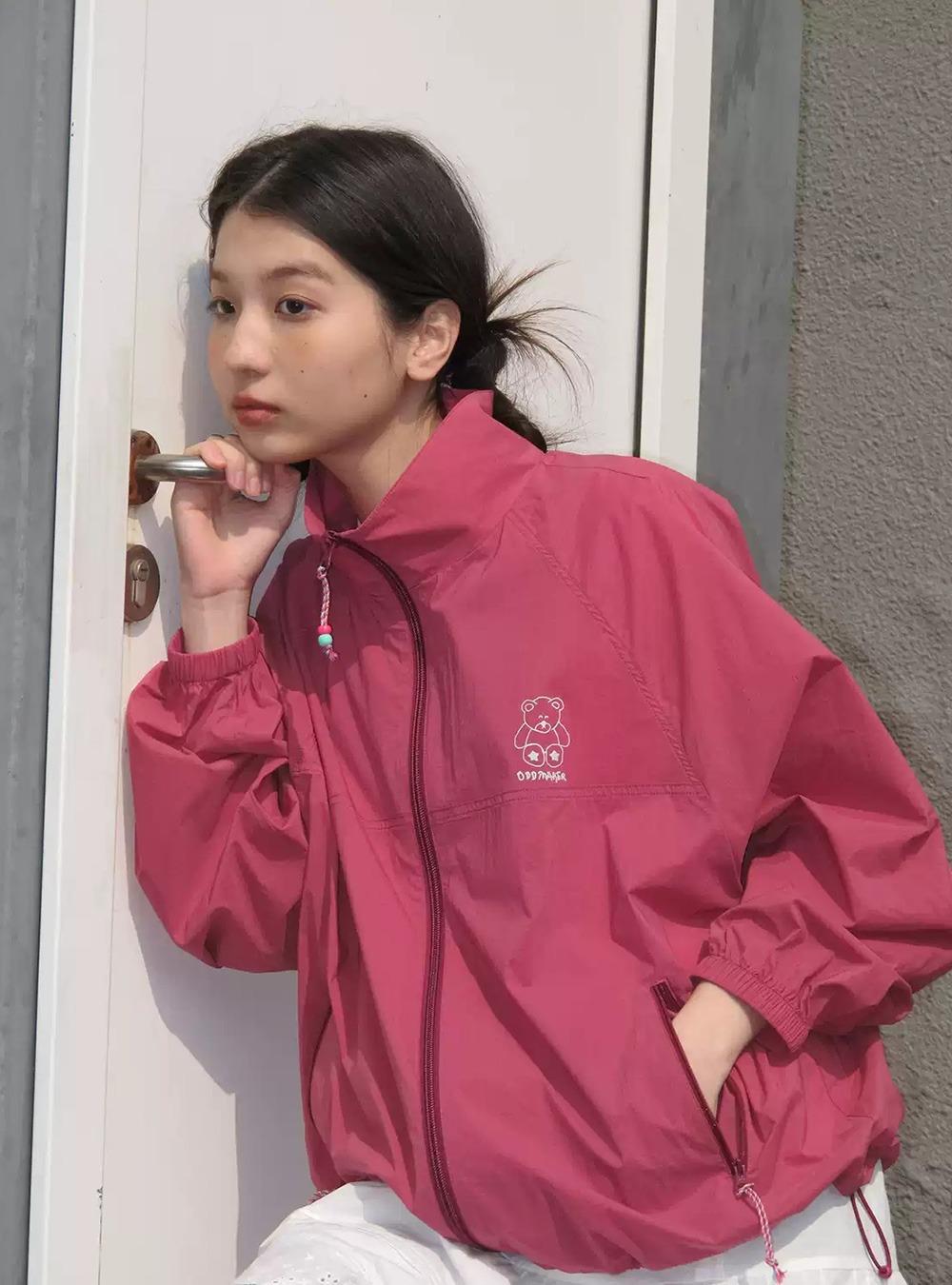 Lovely Stand Neck Windbreaker (2color)