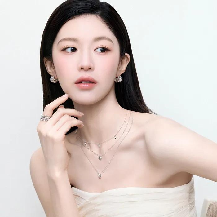 [고윤정착용] 미스두 랩 다이아몬드 실버 목걸이 JDRNT6S17HM