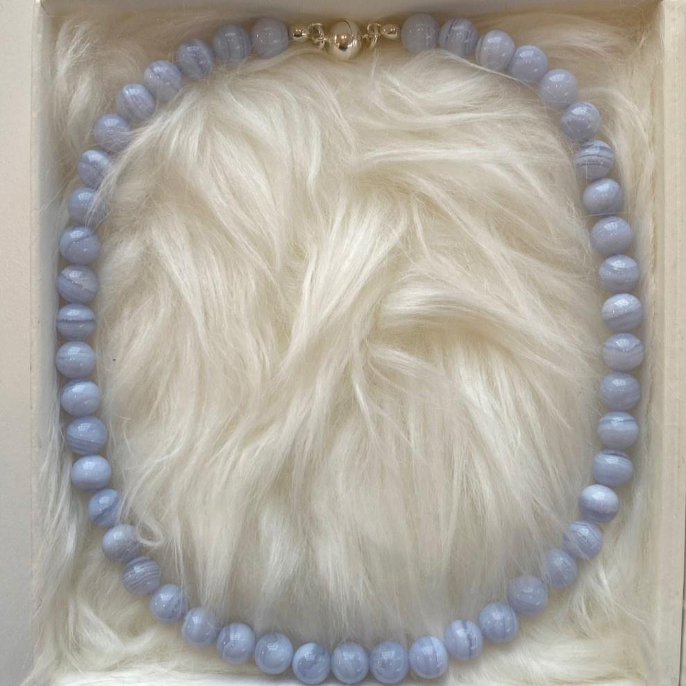 Chalcedony necklace (8mm) 칼세도니 네크리스