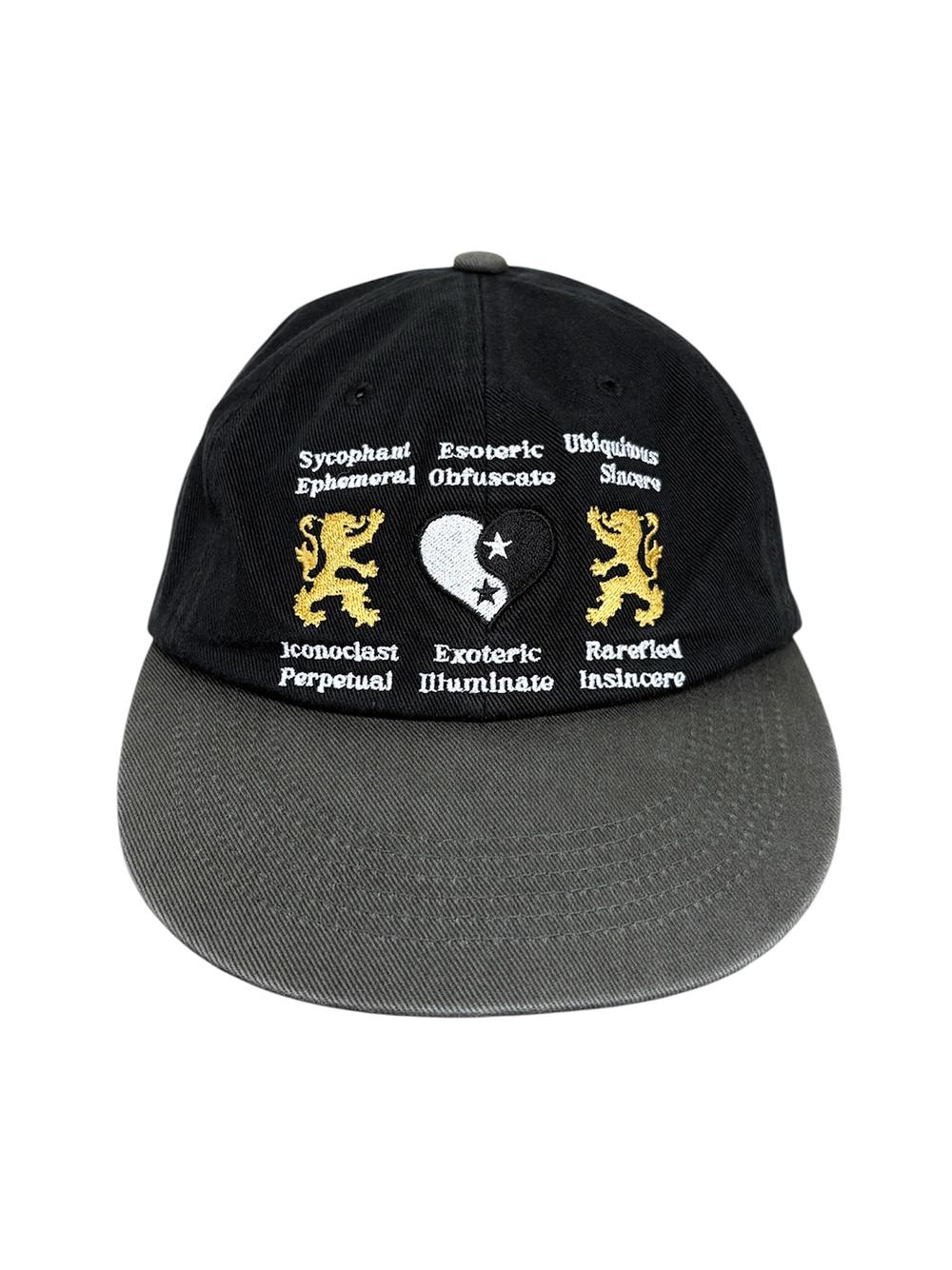 Lion Heart Washed Cap Black/Charcoal