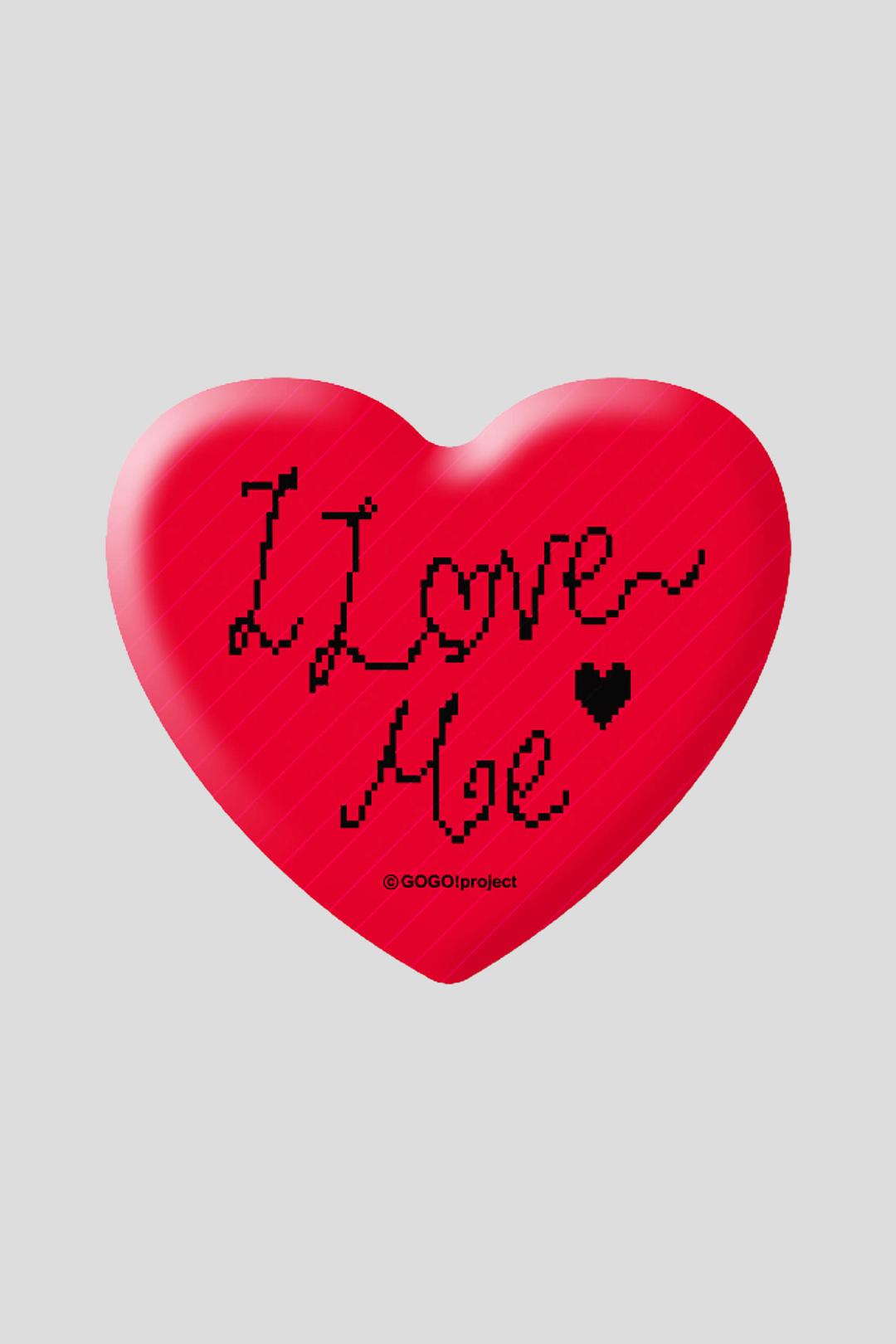 I L♡ve Me 하트 핀버튼