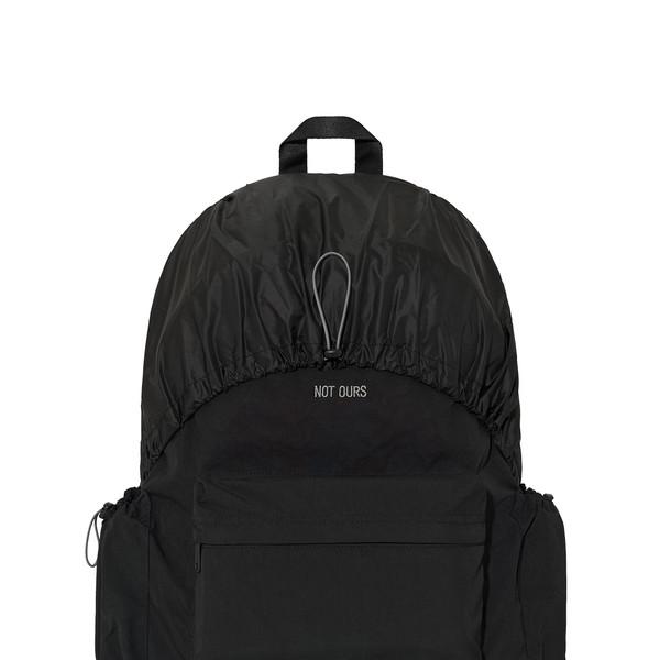 Recycled nylon hoodie backpack | Black