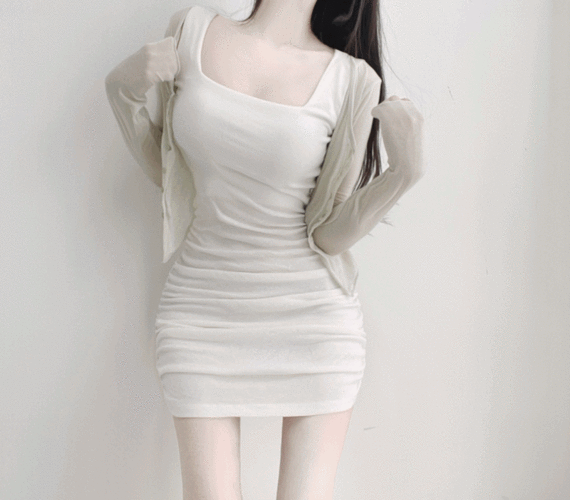 앞뒤착용가능*젤루조아 셔링나시ops