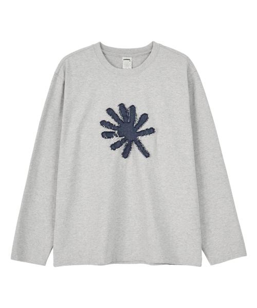 DD symbol applique long sleeve (GREY)