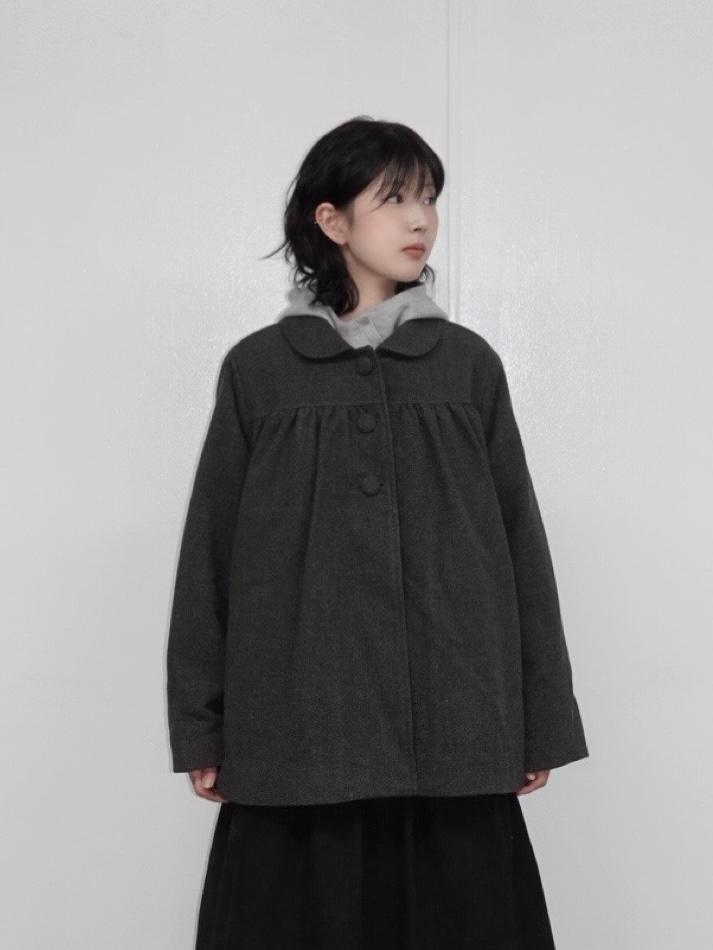 티모 벌룬 카라 누빔 코트 (2color)