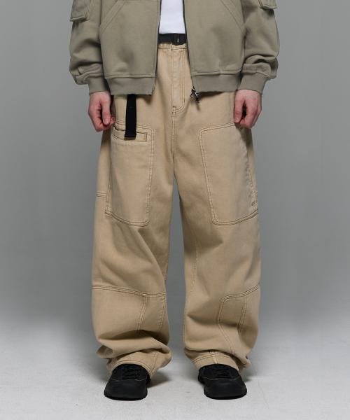 REPAIR CARGO BEIGE GARMENT PANTS