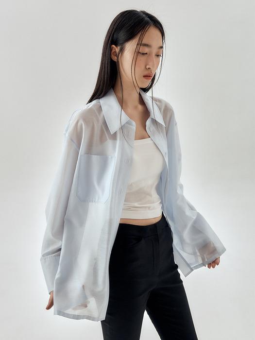 Sheer Belted Shirt
