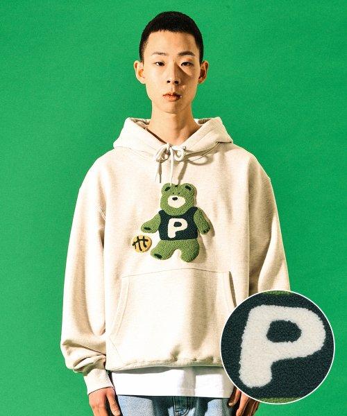 PHYPS® X MINGYES BOUCLE BEAR HOODIE OATMEAL