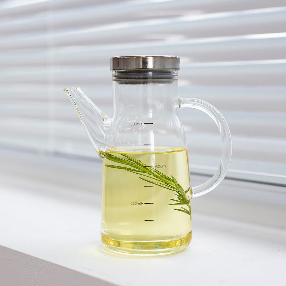 내열 유리오일병 꿀소분용기 참기름공병 꿀통 350ml