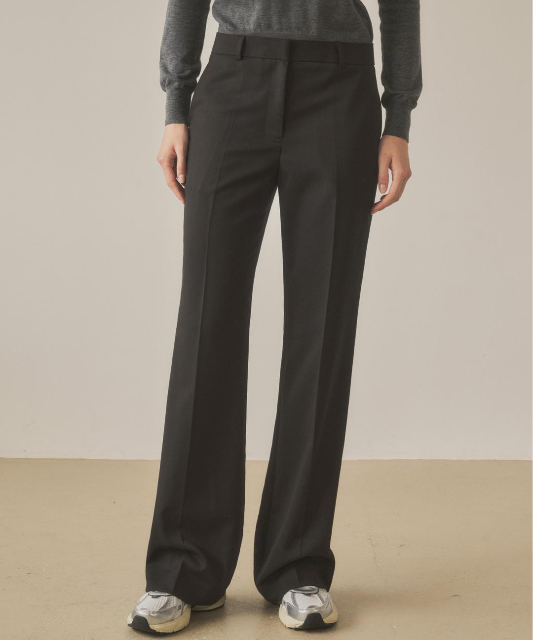 시야쥬 SIPT7090 페미닌 로우라이즈 부츠컷  슬랙스_Black