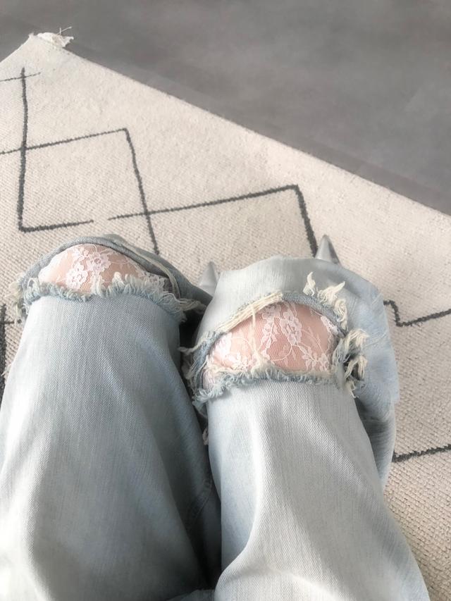 Rift Lace Denim Pants