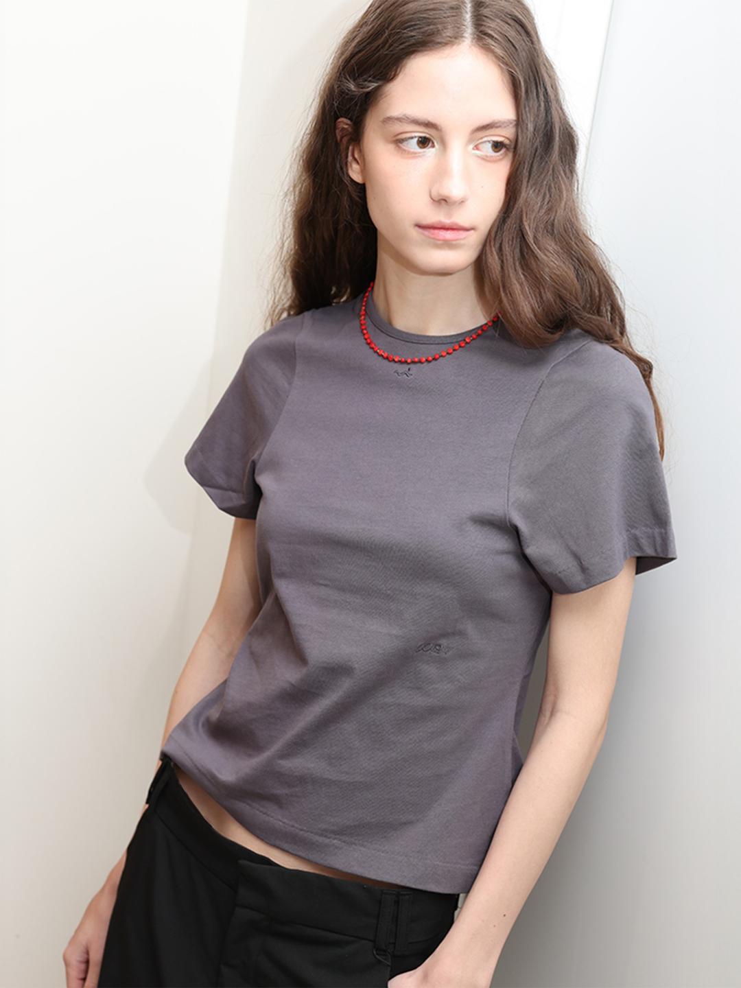 Poev Arched T-Shirt - Charcoal