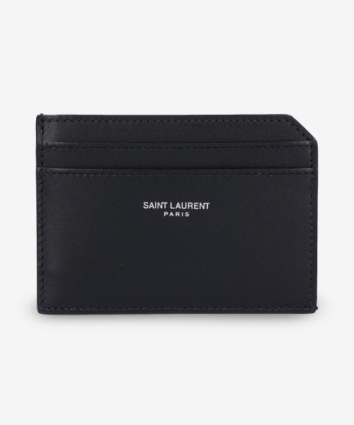 생로랑(SAINT LAURENT)  시그니처 오픈 카드 홀더 - 블랙 / 7528980U90N1000 - 사이즈 & 후기 | 무신사