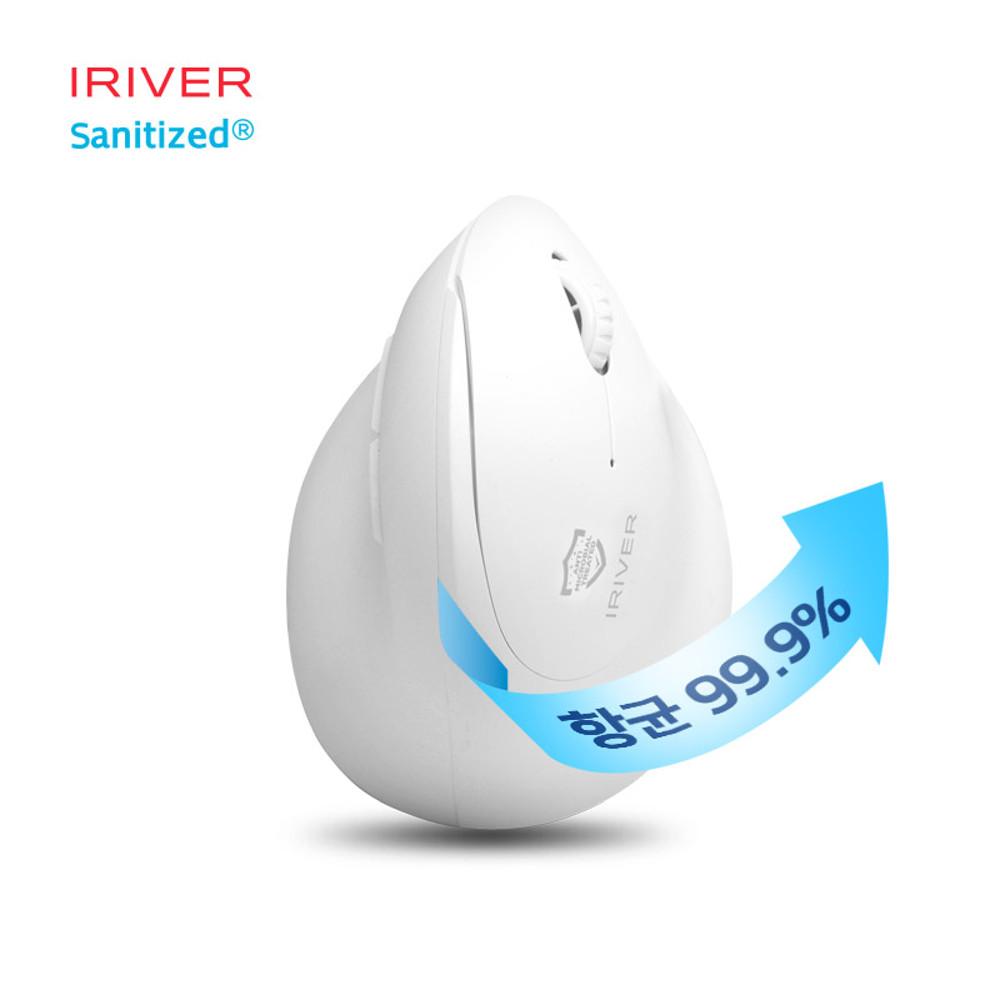 아이리버 항균 Medic-EM3 컴팩트 무소음 무선 블루투스 버티컬 마우스 화이트