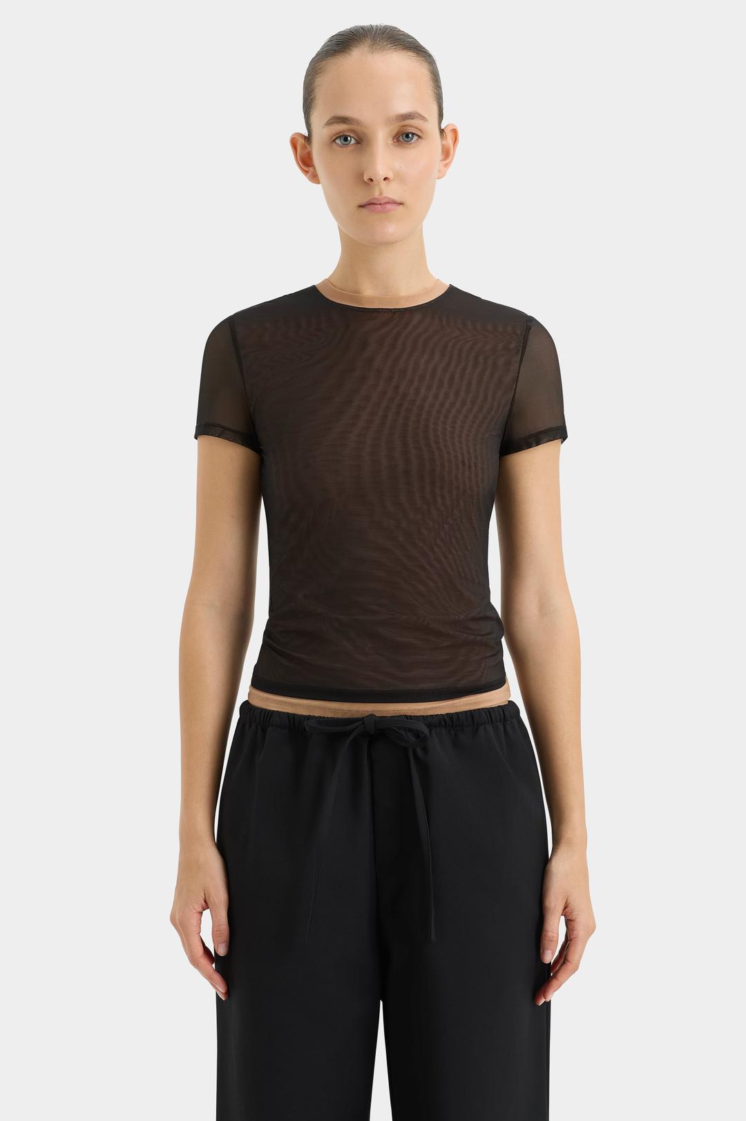 Delta Overlay Tee - SEPIA / 0