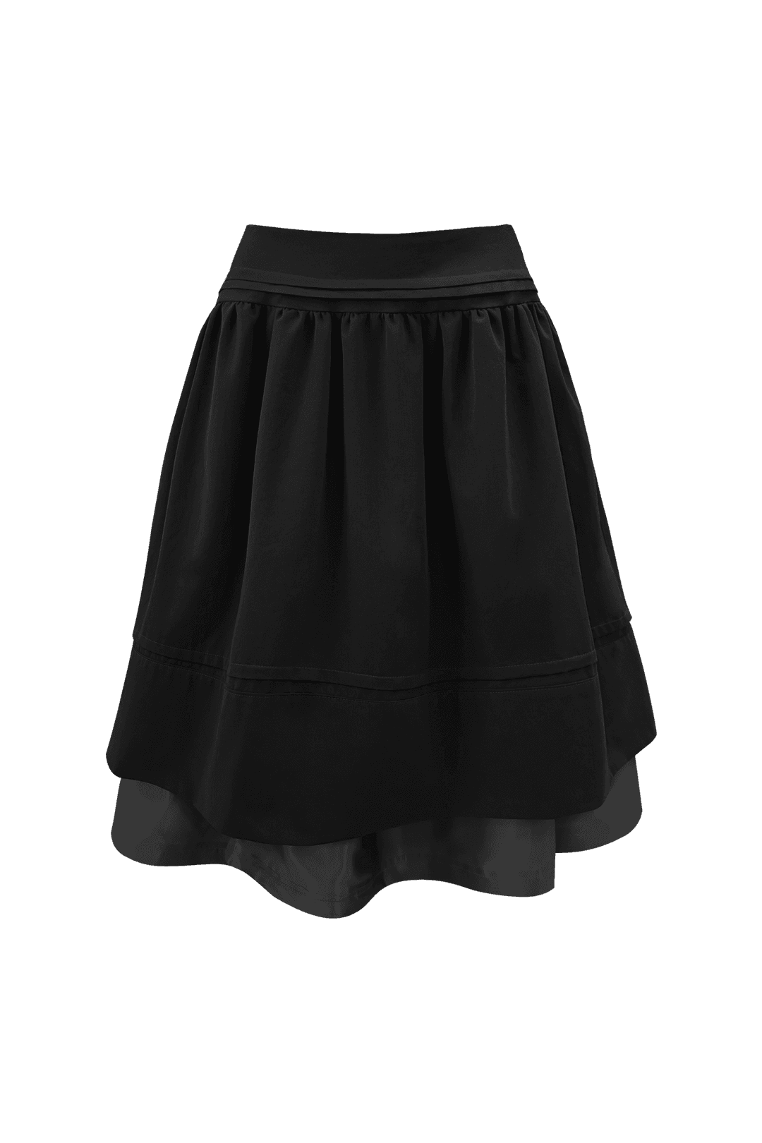 [04.08 순차출고]SHY LAYER SKIRT (BLACK)