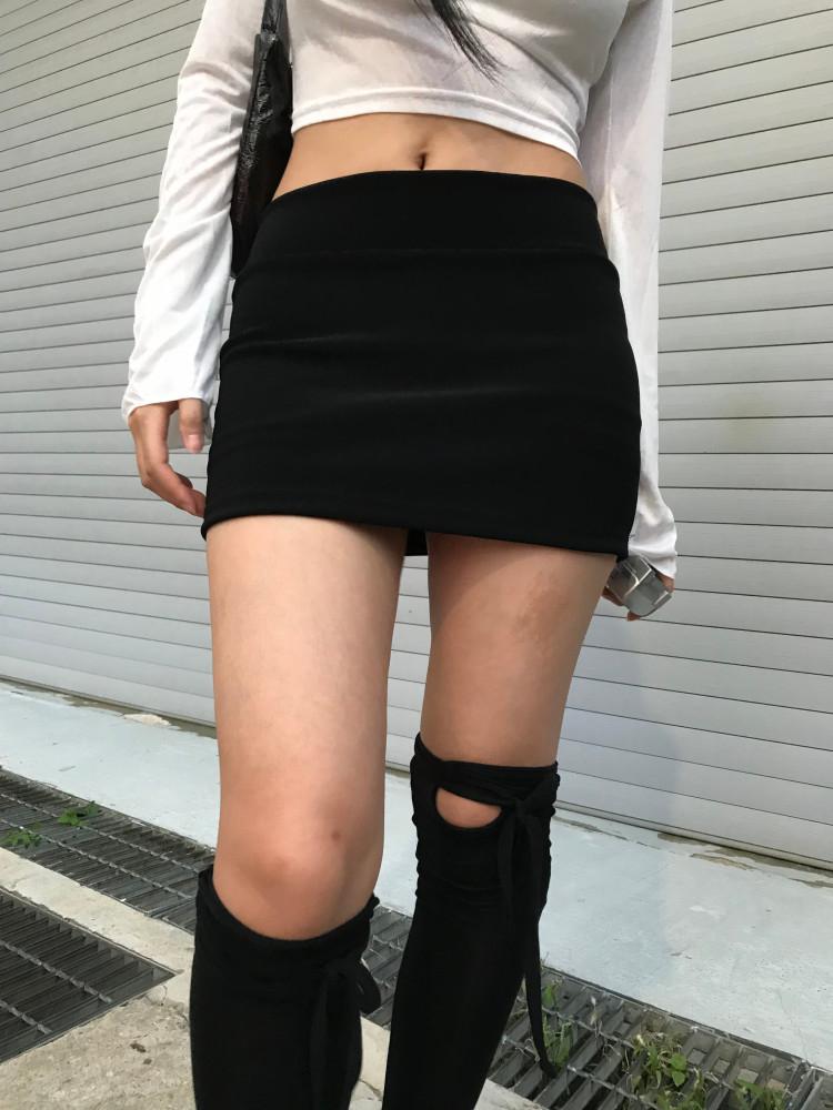 [타임라인서울] 밴딩 로우 미니스커트(2color)