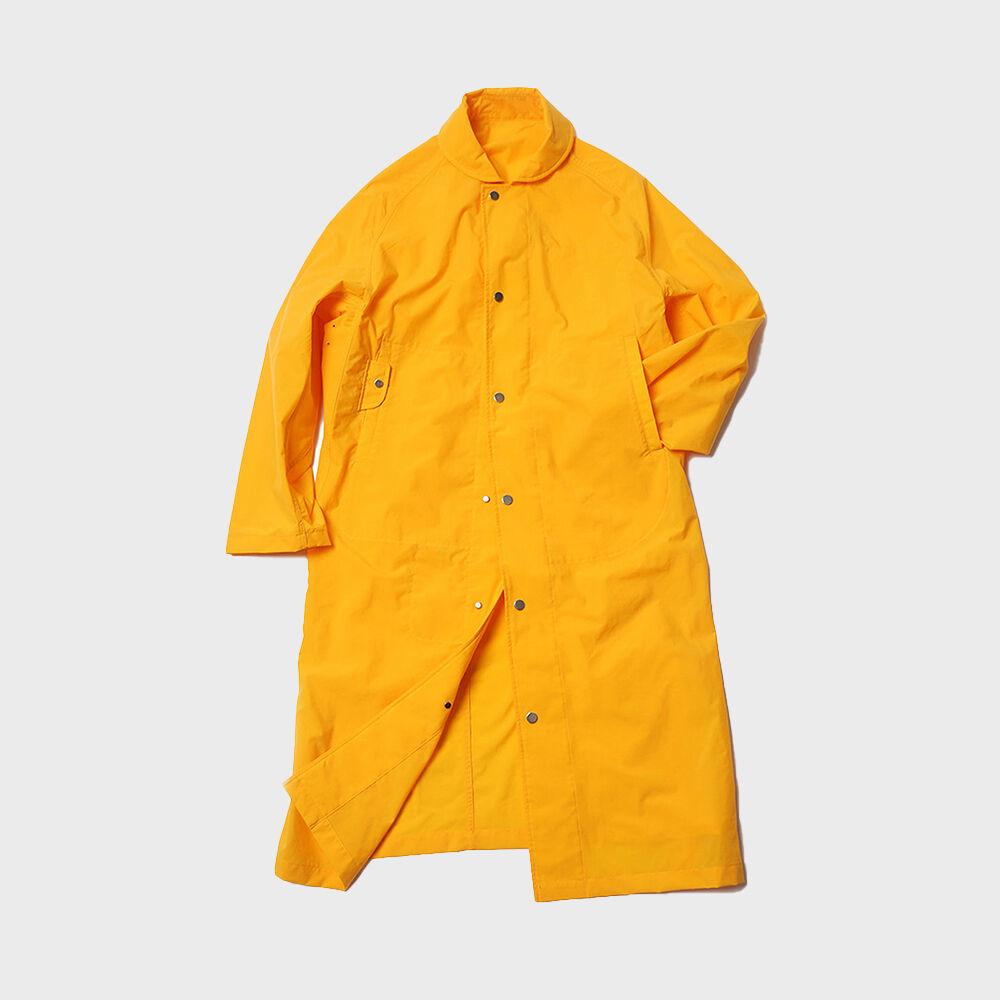DOUBLE FACED RAIN COAT - TANGERINE YELLOW
