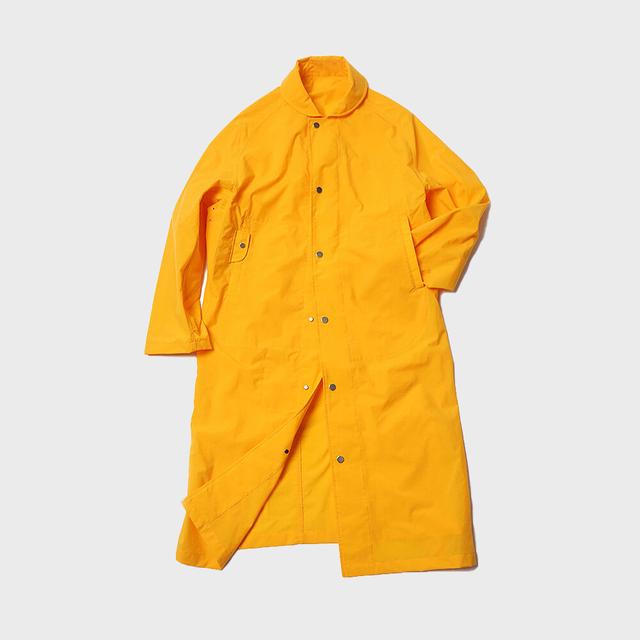DOUBLE FACED RAIN COAT - TANGERINE YELLOW