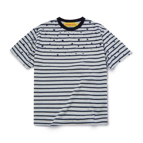 Star Floking Stripe Tee (NAVY)