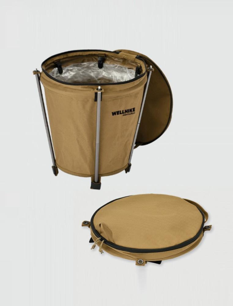 WELLHIKE 일본 팝업 휴지통 캠핑 아웃도어 접이식 휴대용 쓰레기통 바스켓 부식가방