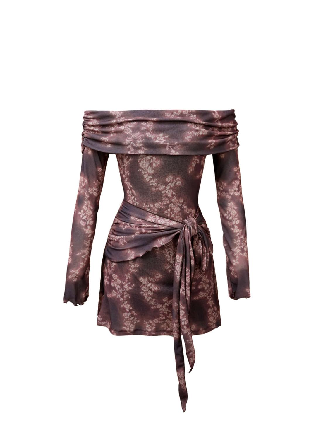 Off-shoulder fairy dress (black tea) refurb