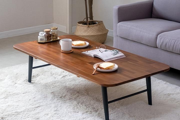 코코아 아카시아 원목 접이식 거실테이블 3size