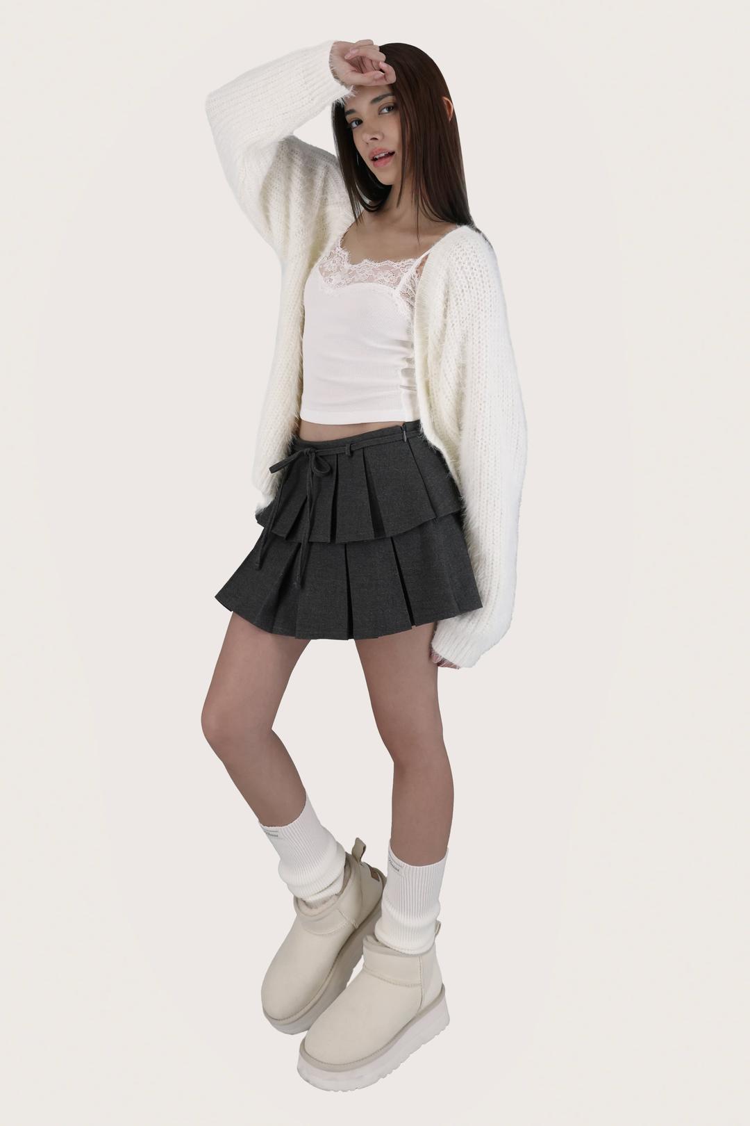 [leantrbl X kleesier] Sugarplum hairy cardigan, White