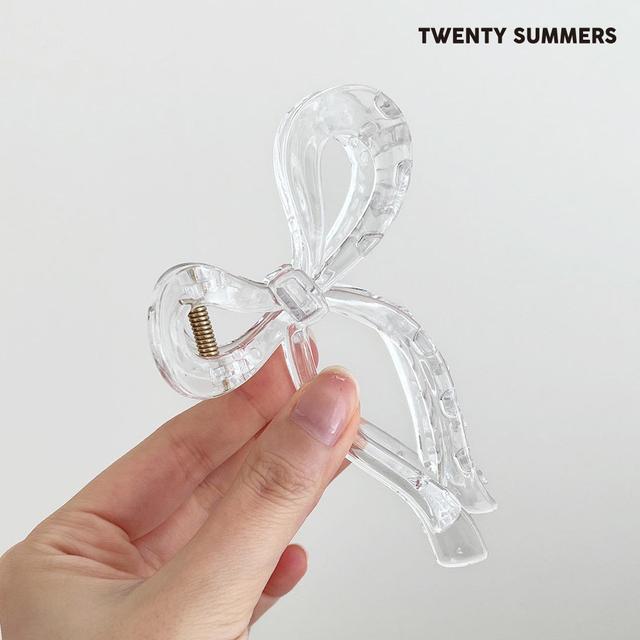 10cm 리본 헤어 집게 반묶음집게