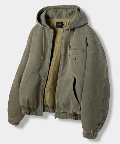2WAY 디트로이트 패딩 자켓_카키