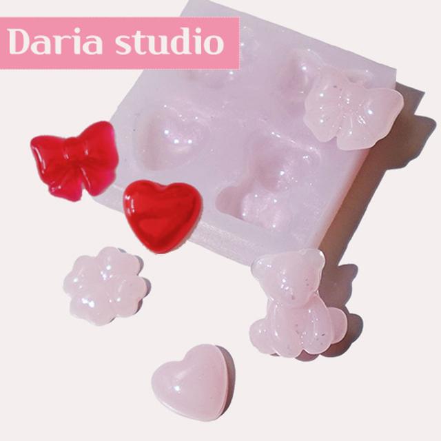 [수제몰드] Daria 미니 3D 장식파츠 몰드 / 레진아트 실리콘 몰드