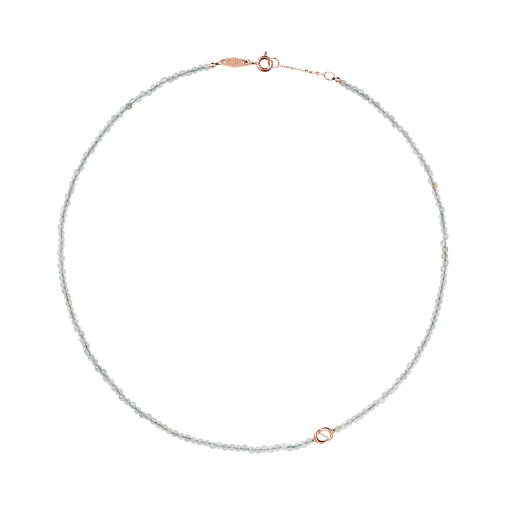 [스톤헨지] DAL 14K 초록빛 천연석 비드 목걸이 SA24BC1K