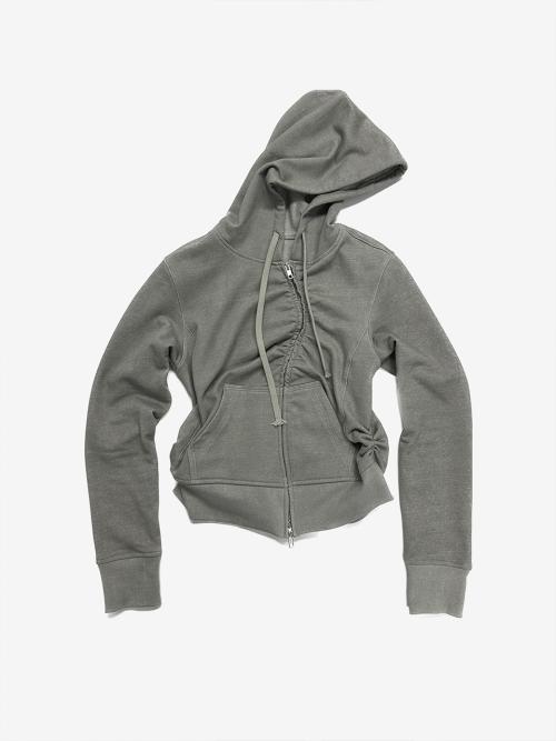 UNBALANCE HOODED ZIP-UP GREY